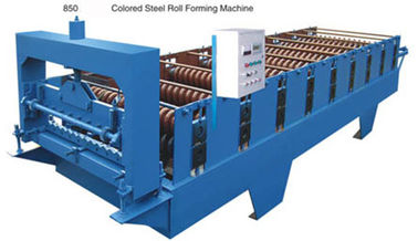 Trung Quốc Intelligent Blue Color Wall Panel Roll Forming Machine With PLC Control System nhà cung cấp
