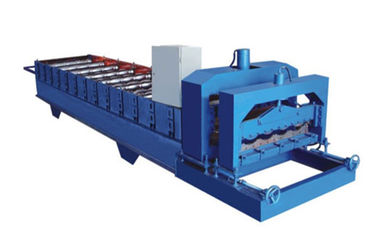 Trung Quốc 380V 60HZ Blue Glazed Tile Roll Forming Machine Making 828mm Waveform Tile nhà cung cấp